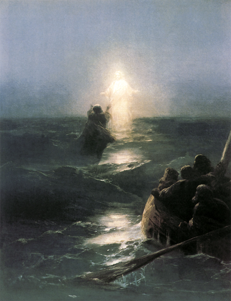 Jesus walks on water by Ivan Aivazovsky