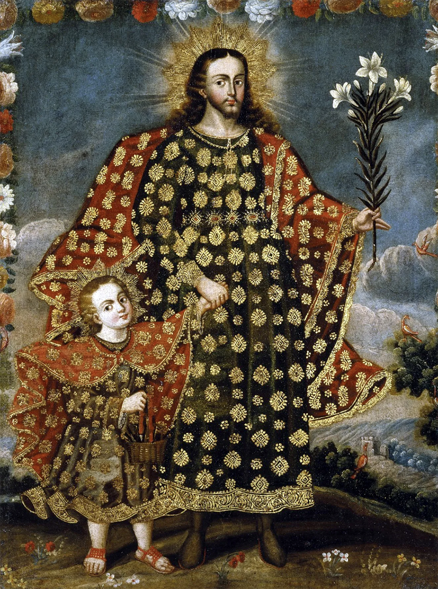 SACRED ART, arte sacra, saint joseph with baby jesus,