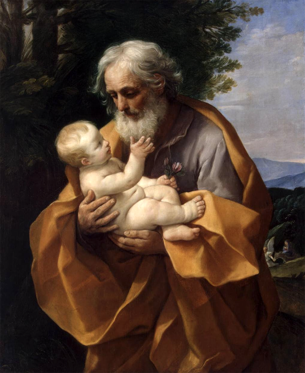 SACRED ART, larte sacra, saint joseph with baby jesus,