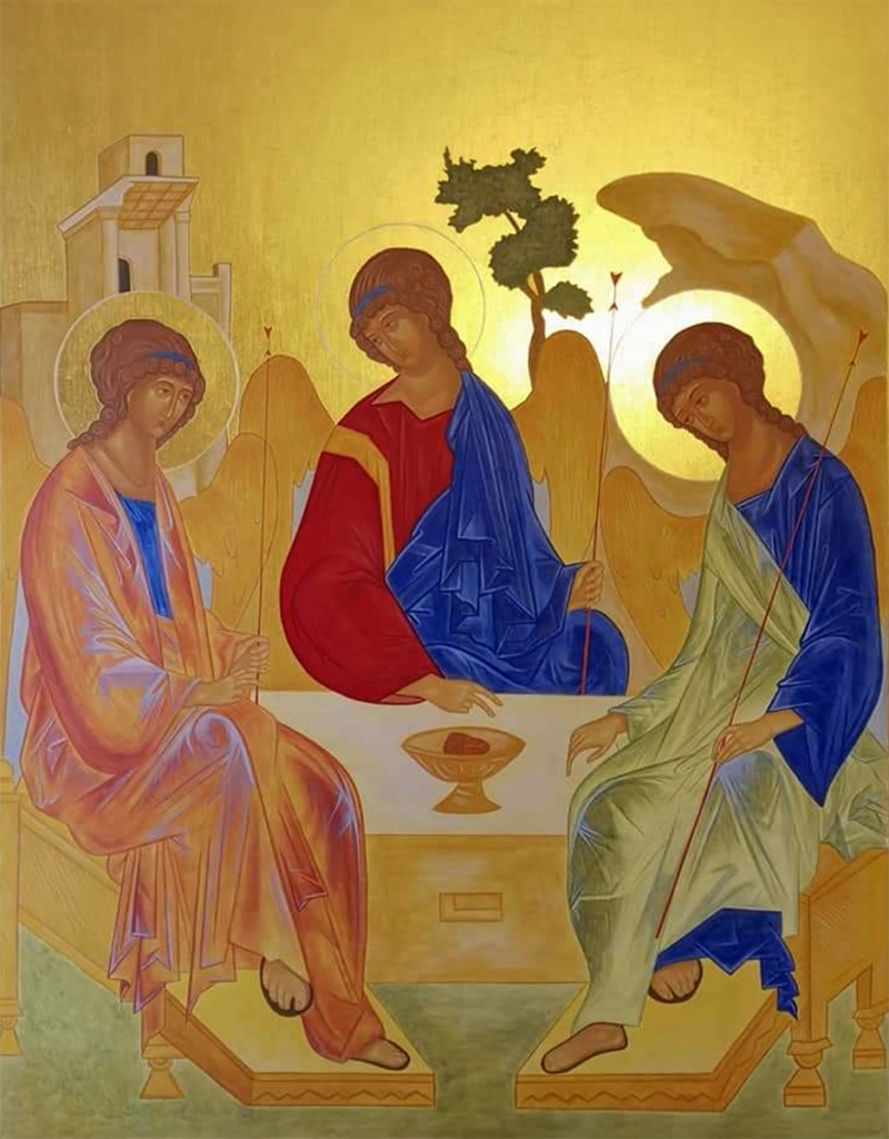 Sacred art - Arte Sacra. La Trinità. Copia dell’icona di A. Rublev by Silvia Gasparrini (Ultra-contemporary sacred art)