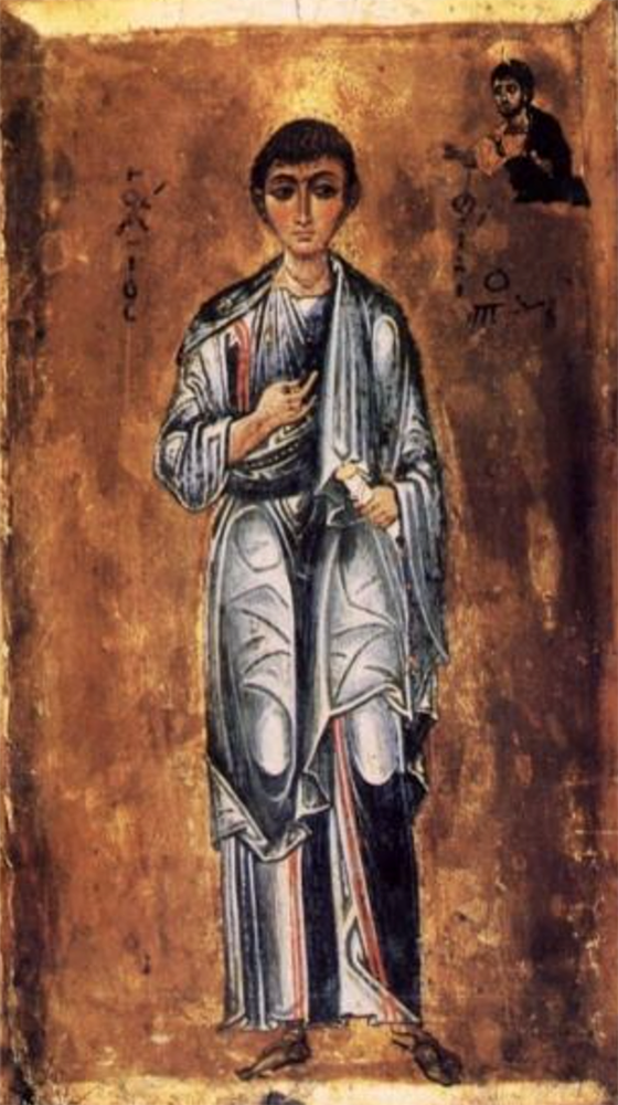 sacred art, arte sacra, One of the oldest images of St Philip The Apostle – Byzantine icon, 10th century – Monastery of St Catherine in Sinai